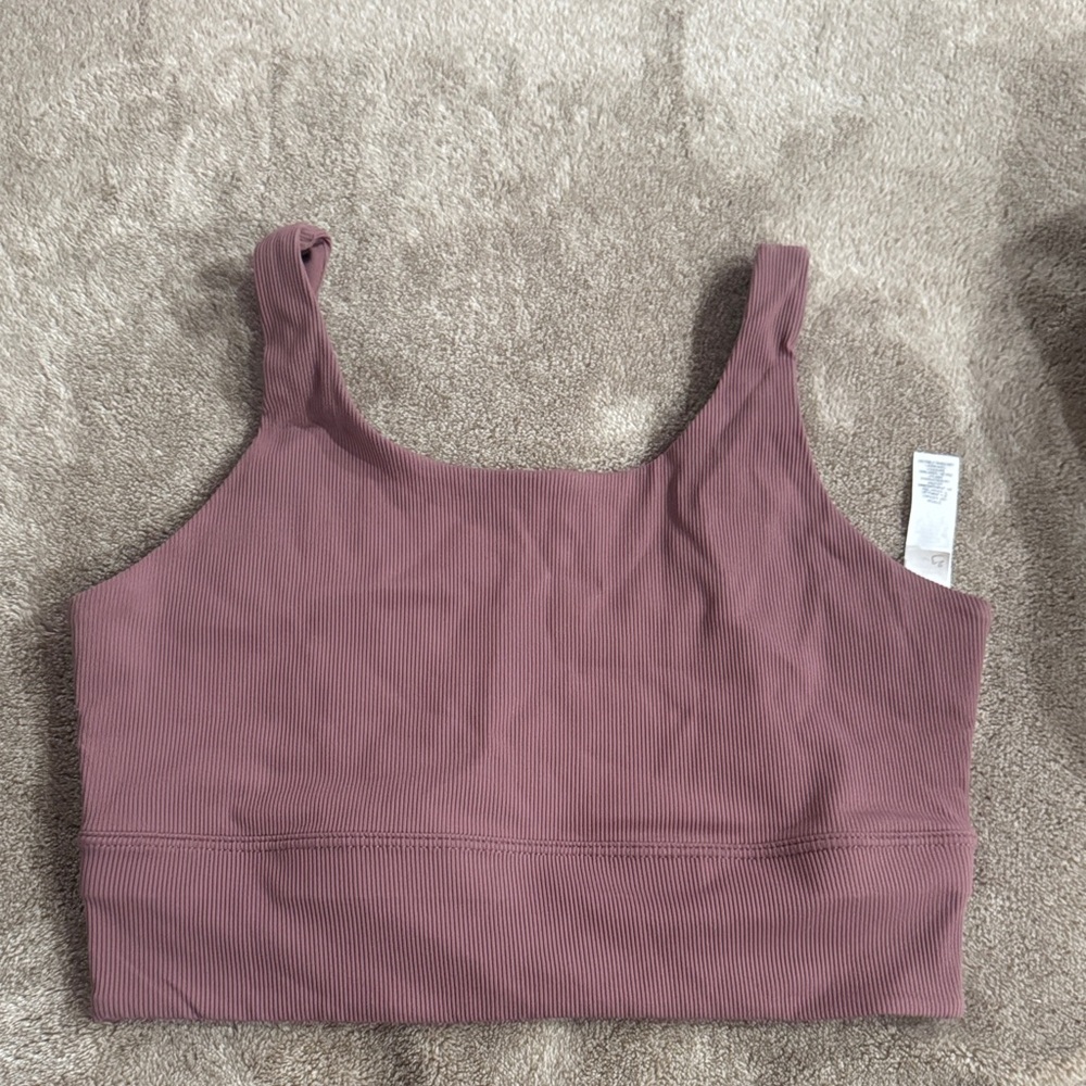 Nike Ribbed Mauve Cropped Tank Top